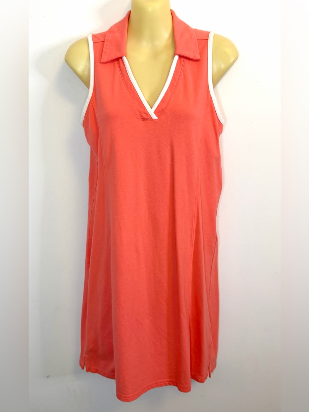 T by Talbots Collared Orange Active Dress